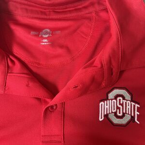 Ohio State Buckeyes Mens Size Medium Red Polo - Offical Scarlet And Gray Polo
